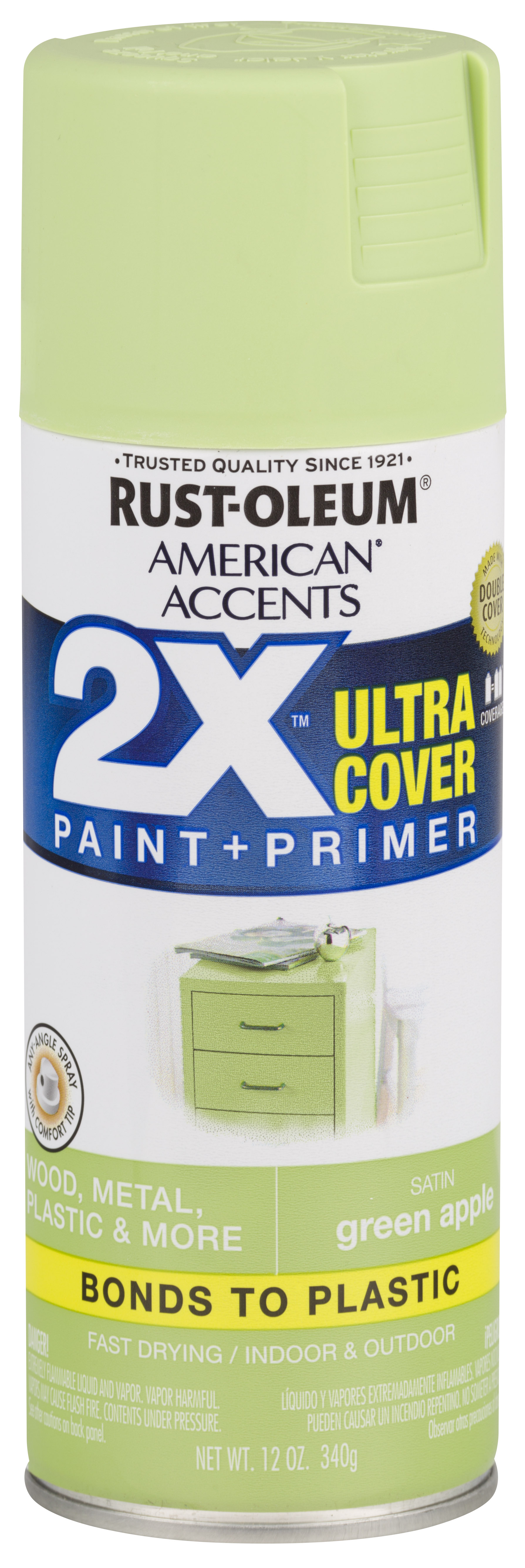 2Pack Value Rustoleum american accents ultra cover 2x satin green