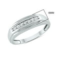 thumbnail image 3 of SZUL Men's 10K White Gold Ring with 7 Round Genuine Diamonds, 3 of 5