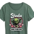 thumbnail image 3 of Star Wars - Valentine Yoda One For Me - Women's Short Sleeve Graphic T-Shirt, 3 of 5
