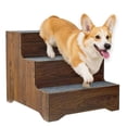 thumbnail image 2 of Furniture Style Dog Stairs Wooden Pet Steps for Small Medium Dogs Cats 3-Step Tall Solid Dog Ladders for High Bed Couch Sofa Ideal for Elderly Injured Recovering or Short-Legged Pets, 2 of 8