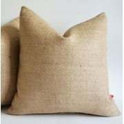 Burlap Pillow Cover 12X 12 inches Inch Rustic Decor"