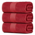 thumbnail image 5 of Dewalls Maisons 3-Pack Large Bath Towels, 100% Cotton 27x54 Inches, Quick Drying, Super Absorbent, Perfect for Daily Use, Bathroom & Hotel - Burgundy Color, 5 of 5