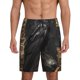 thumbnail image 1 of Balery Gothic Raven Portrait Pantalones cortos de pijama de punto de algodón para hombre con cinturilla y bolsillos-Large, 1 of 6