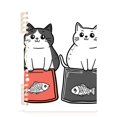 thumbnail image 7 of FORMRS 1-Subject Spiral Notebook 8" x 5" College Ruled 60 Refillable Sheet, 2 Pack, Black Chubby Cat, 7 of 7