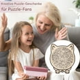 thumbnail image 2 of Cat-shaped puzzle, 135 pieces, colorful wooden cat-shaped puzzle, cute cat puzzle pieces, decorative wooden puzzle for adults, challenging irregular puzzle, a gift for cat lovers., 2 of 9