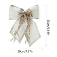 thumbnail image 2 of Tahtuvzn Home Decor Christmas Bow Festive Ambiance Decoration Polyester Material Props, Home Gifts, White, 2 of 6