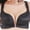 Black, variant on Women Plus Size Sexy Back Front Closure Padded Push Up Underwire Bra Plunge, Large Size A B C D Cup Brassiere
