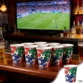thumbnail image 1 of Linnome 24PCS Football Theme Party Paper Cups Disposable Tableware Soccer Pattern Design for Festival Gathering Dining Table Decoration, 1 of 6