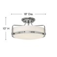 thumbnail image 4 of Hinkley Lighting 3643-Led Harper 18" Wide Led Semi-Flush Bowl Ceiling Fixture - Brass, 4 of 7