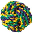 thumbnail image 2 of Multipet Nuts for Knots Ball Dog Toy, Assorted Colors, Size: 5", 2 of 2