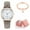 A1575 Fufafayo under $5, variant on Fufafayo under $5 Women's Watch, Women's Quartz Watch, Luminous Dial Watch with Bracelet, Frosted Leather Strap Watch, Retro Round Wristwatch, Gift Set with Box, Everyday Wear, Business, Casual