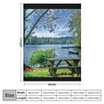 thumbnail image 4 of Autua Lake Boat Warm Lightweight Soft Fleece Blanket Throw Blanket All Seasons Excellent Hand Feel for Living Rooms Sofa Decor Cow Gifts Blanket 50x60in, 4 of 6