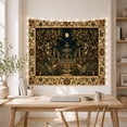 thumbnail image 5 of Floral Garden Nighttime with Ornate Tiered Stone Fountain, Mystical Fantasy for Space Lovers, Galaxy Room Decor, Valentine'S Day Gift, Tapestry Wall Hanging for Bedroom and Dorm, 5 of 7