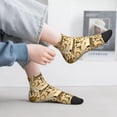 thumbnail image 2 of Rateoe Wild West Cowboy Pattern Quarter Crew Socks,Toe Seamed Ankle Socks,Cotton Cushioned Breathable Athletic Crew Sports Socks, 2 of 7