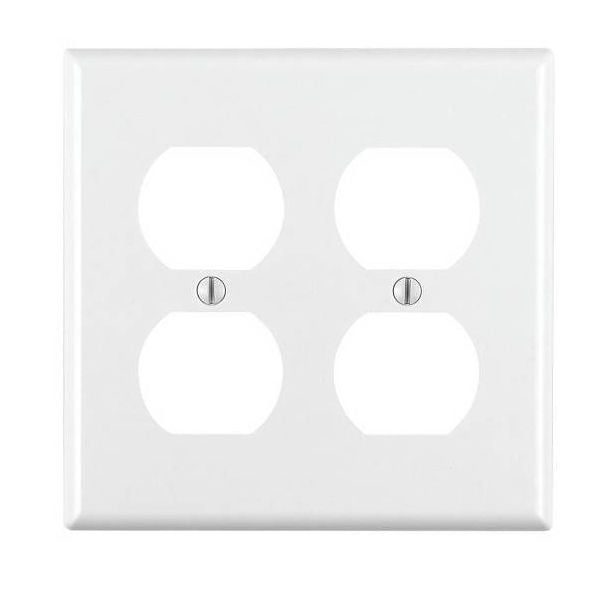 25-Pack Leviton 88016 2-Gang Duplex Receptacle Outlet Cover Wall Plate WHITE 