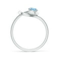 thumbnail image 2 of ANGARA Natural Solitaire Aquamarine Infinity Knot Engagement Ring in 14K White Gold for Women (Size-5mm) | March Birthstone, Birthday, Anniversary, Jewelry Gift for Women | Natural Aquamarine Ring, 2 of 10