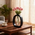 thumbnail image 6 of Test Tube Vase Flower Holder Glass Stand Wooden Base Suitable for Desk Living Room Bedroom Display, 6 of 9