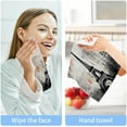 thumbnail image 7 of 6 Pack Romantic Paris Pure Cotton Washcloths 12 x 12 Inch Reusable Absorbent Soft Cotton Face Towels Fingertip Towels Set for Gym Towels,Hotel and Spa Wash cloth, 7 of 7