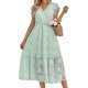 thumbnail image 1 of Vestidos de Fiesta Elegantes ajustado para mujer Vestido de cóctel de estilo elegante Traje de vacaciones Cgtredaw Verde T M para Mujer, 1 of 9