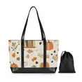 thumbnail image 7 of FORMRS Canvas Laptop Tote Bag for Women with 15.6" Computer Compartments Shoulder Handbag, Orange Fall Pumpkin, 7 of 7