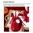 thumbnail image 4 of Bearachild 6 bolsas de regalo de Pascua, bolsas de terciopelo, bolsas con cordón, bolsas con orejas de conejo para regalos de cumpleaños, rojo, Kits de decoración para fiestas, 4 of 6