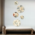 thumbnail image 2 of Designart "Dreamy Driftwood In The Tropics I" Floral Round Wall Art Set Of 5 - Green Tropical For Bedroom Wall Art Set, 2 of 6