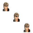 thumbnail image 1 of Shengyu Realistic Appearance Mens Wig For Punk Rock Disco Party Suitable For Various Occasions Wig Cover Mixed Gold 3Set, 1 of 6
