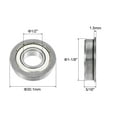thumbnail image 2 of FR8ZZ Flanged Ball Bearing 1/2x1-1/8x5/16 inch Double Shielded Chrome Steel Flange Bearings, 20 Packs, 2 of 5