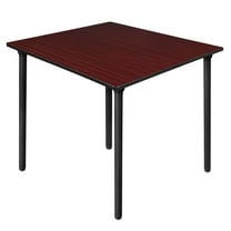 Regency Kee 48" Square Folding Breakroom Table- Mahogany/ Black