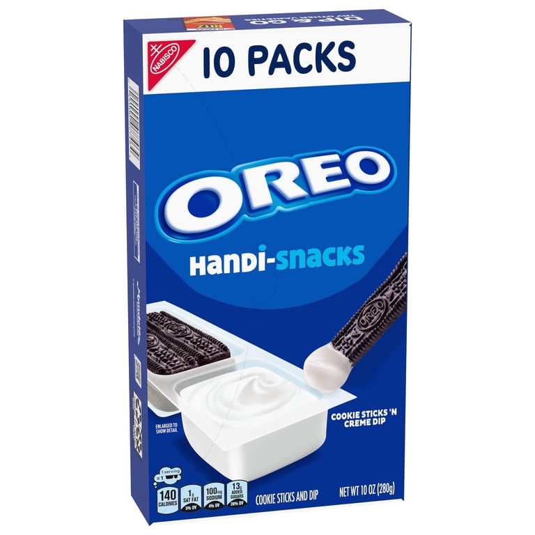 Handi-Snacks, Oreo Cookie Sticks 'N Creme Dip Snack Packs, 10 Pack
