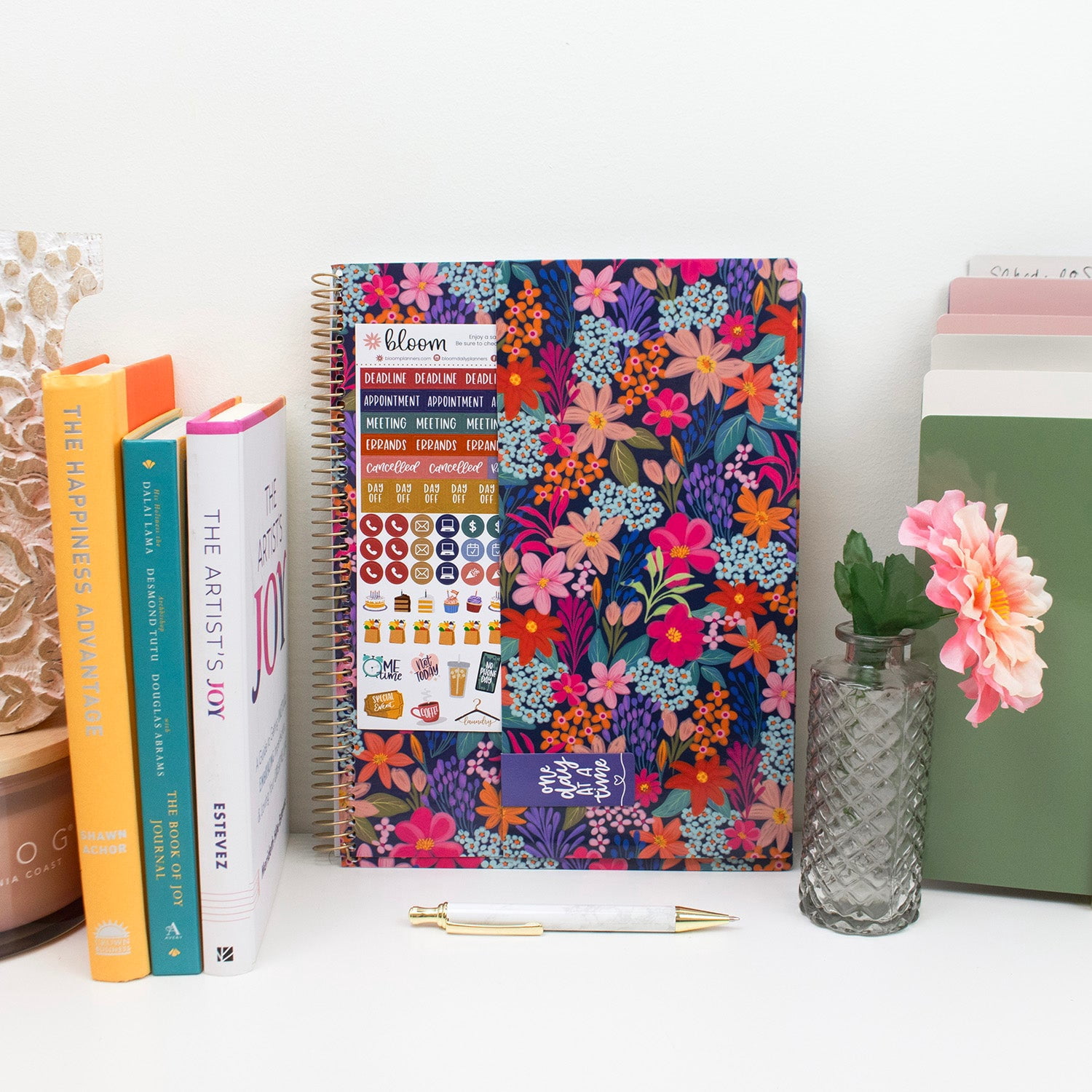 bloom daily planners 2026-2027 Academic Planner, 13 Month Monthly & Weekly, 8.5" x 11" Soft Cover, Stickers Included, Floral Fiesta
