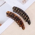thumbnail image 5 of Unique Bargains 1 Pc Banana Clip Leopard Pattern Hair Clip Coffee Color, 5 of 5