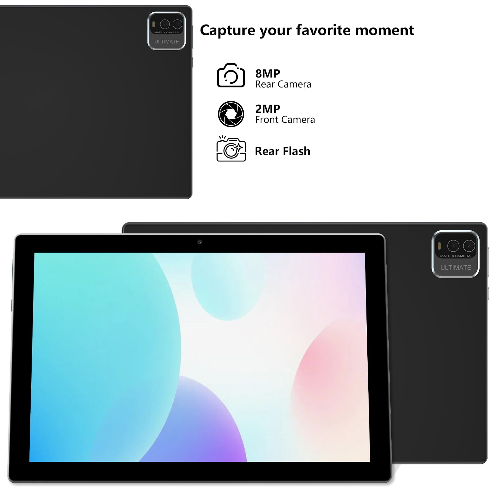 10 inch Android 14 Tablet, 2024 Newest 2 in 1 Tablet with Keyboard/ Mouse/ Case, 8GB RAM+64GB ROM+1TB Expandable Computer Tablets, 1280*800 IPS Screen, 2+8MP Dual Camera, 2.4G/5G Wifi 6 BT 5.0 Tablet