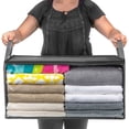 thumbnail image 3 of 2Pcs Non-woven Storage Box Foldable Wardrobe Quilt Clothes Closet Organizer Bag, 3 of 7