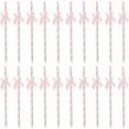 thumbnail image 1 of 30Pcs Creative Bowknot Design Paper Straws Exquisite Bow-tie Straws Birthday Cake Ornaments Party Supplies (Pink), 1 of 4