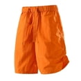 thumbnail image 6 of Wensltd Women Casual Shorts Solid Elastic Drawstring Waist Side Pockets Split Hem Lightweight Summer Everyday Shorts, 6 of 8