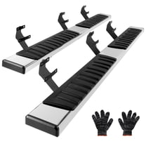 KFFKFF 6" Running Boards, Step Bars Compatible with 2015-2023 Ford F150 Crew Cab/2017-2023 Ford F-250 F-350 Super Duty Crew Cab, Stainless Steel Side Steps Nerf Bars, 500LBS Load Capacity, Set of 2
