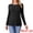 Black, variant on Long Sleeve Crewneck Pleated Peplum Pullover Sweater XL Black