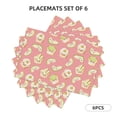 thumbnail image 2 of Placemats Set Of 4 / 6, Cute Avocado Bread Egg Placemats For Dining Table Indoor/Outdoors Heat Resistant Washable Placemats 18" X 12", 2 of 8