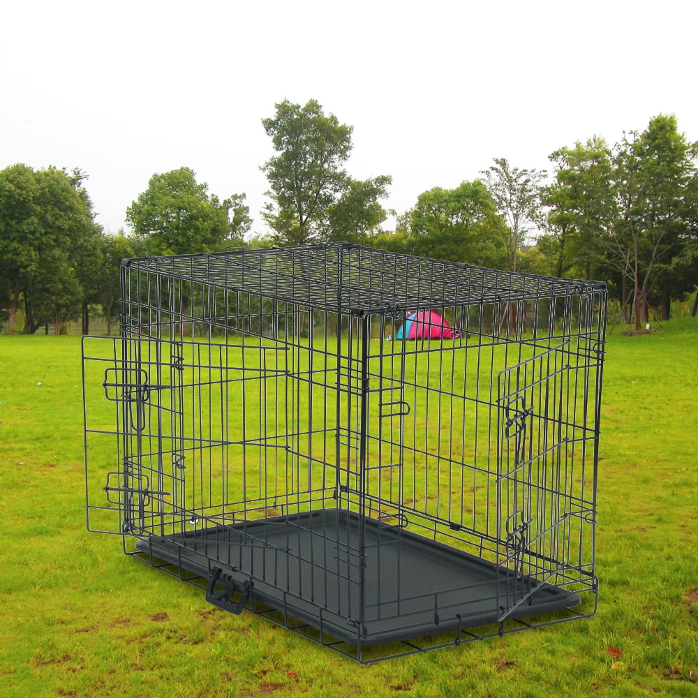 Dog Cages for Large Dogs 20" 24" 30" 36" 42" 48", Heavy Duty Outdoor Dog Crate, Foldable Dog