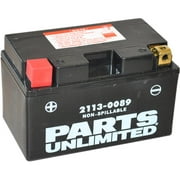 Parts Unlimited 2113-0093 AGM Factory Activated Maintenance-Free Battery