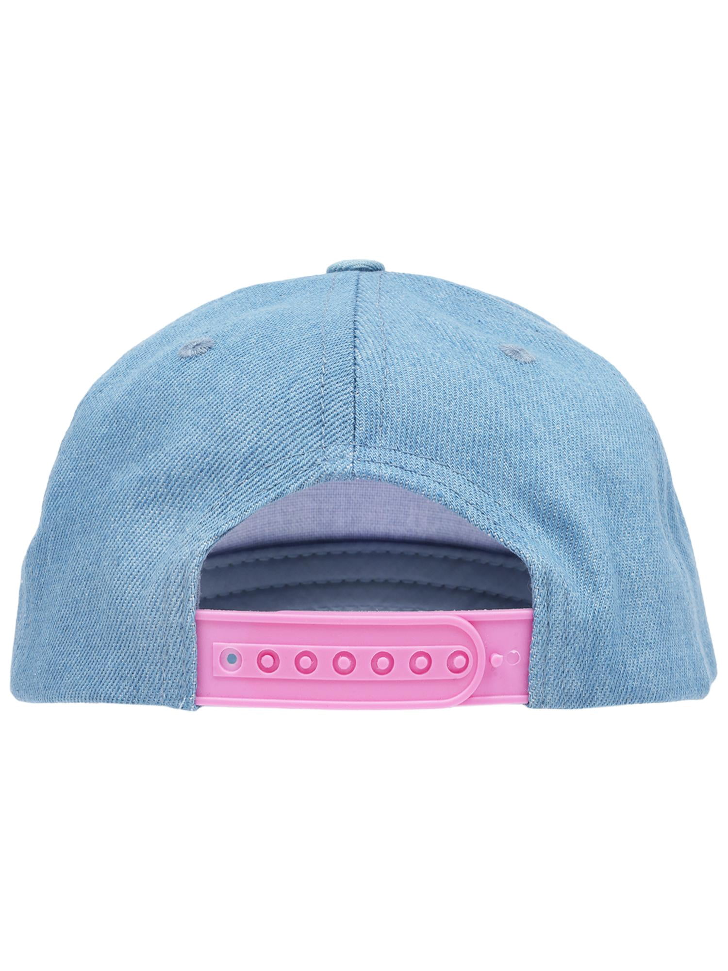 Hello Kitty Girls Character Denim Hat with Puff Patch, One Size Fits Most