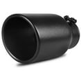 3 Inch Inlet Black Exhaust Tip 3 x 4.5 x 9 Black Paint Stainless Steel