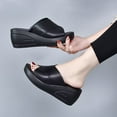 thumbnail image 4 of AXXD Women Black Sandals Clearance 6.5 Summer Ladies Thick Soled Sandals Casual Shoes Outdoor, 4 of 6