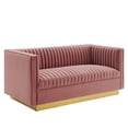 thumbnail image 2 of Sanguine Vertical Channel Tufted Performance Velvet Loveseat-EEI-4530, 2 of 7