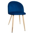 thumbnail image 1 of Silla Velvet Vanguardista de Comedor Tapizada en Terciopelo Azul Eléctrico Mirel 1 Pieza, 1 of 8