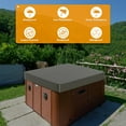 thumbnail image 4 of Cubierta para Jacuzzi Exterior Uxcell 78.7" x 78.7" x 11.8" Impermeable y a Prueba de Clima Protector de SPA Cuadrado, Café, 4 of 6