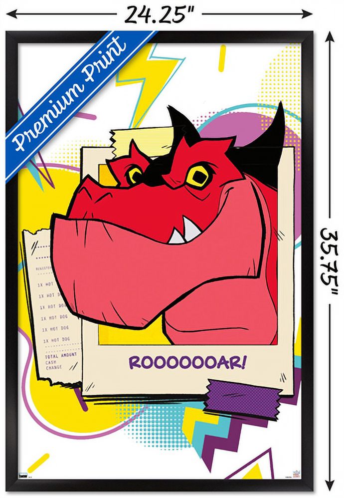 Marvel's Moon Girl & Devil Dinosaur - Wave Wall Poster, 22.375" x 34" Framed