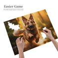 thumbnail image 2 of German Shepherd Running Water 500-Piece Wooden Jigsaw Puzzle for Adults, Fun & Challenging Family Brain-Teaser, Perfect Home Decor & Gift, 2 of 7