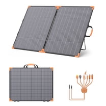 MHPOWOS 200 watt 20V Bifacial Portable Solar Panel Kit High Efficiency Foldable Solar Panel Charger IP68 Waterproof for Power Stations Solar Generator Outdoor Camping RsV Off Grid System